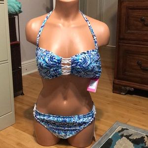 NWT Lilly Pulitzer bandeau bikini call my shell 10